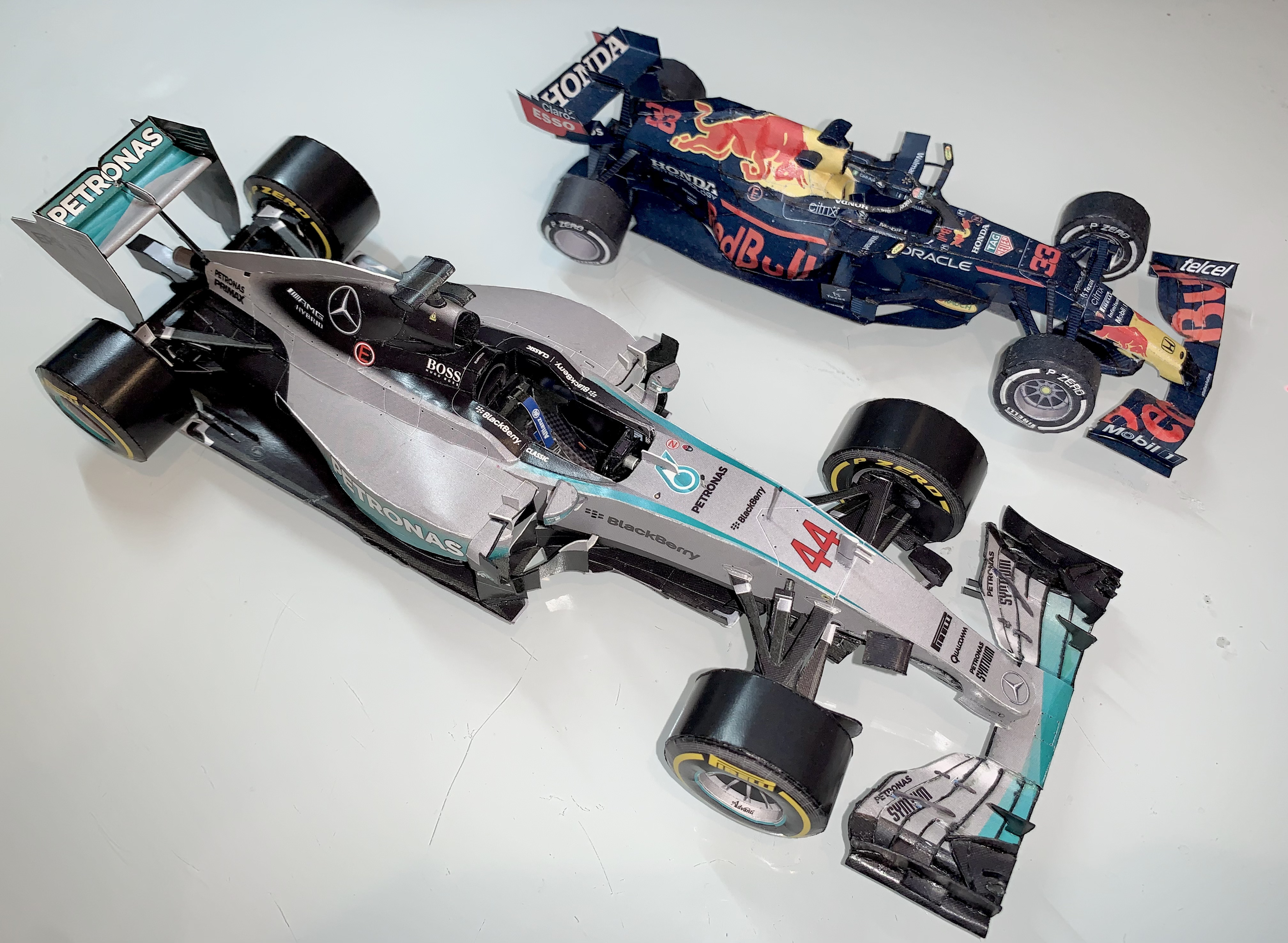 Completed Mercedes W06 model, front view